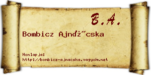 Bombicz Ajnácska névjegykártya